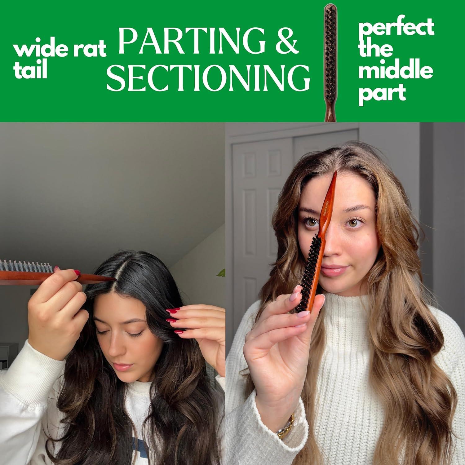 Cepillo de Teasing GranNaturals con Cerdas de Jabalí y Nylon - Volumen y Alisado