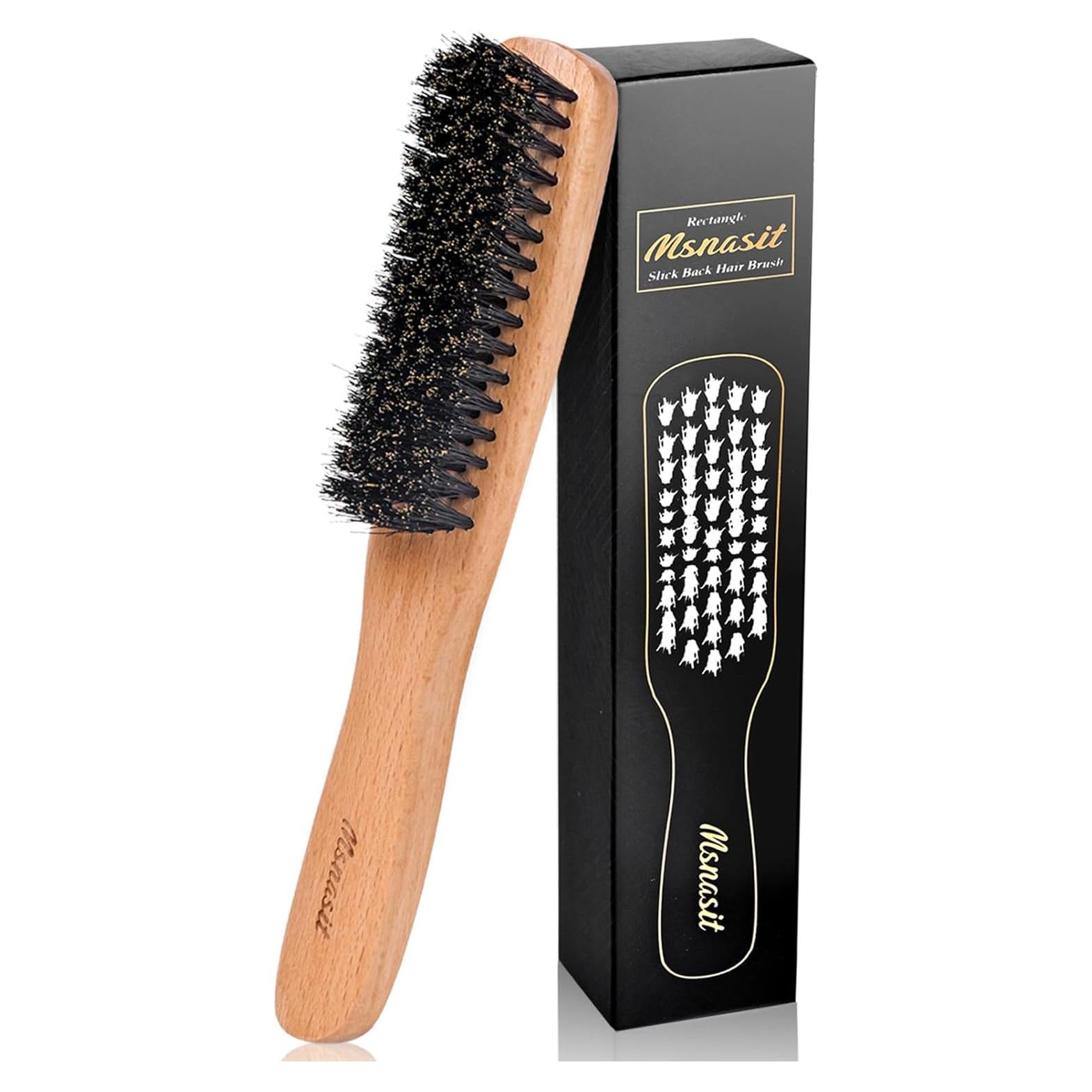 Cepillo de Cerdas de Jabalí Msnasit para Alisar Cabello