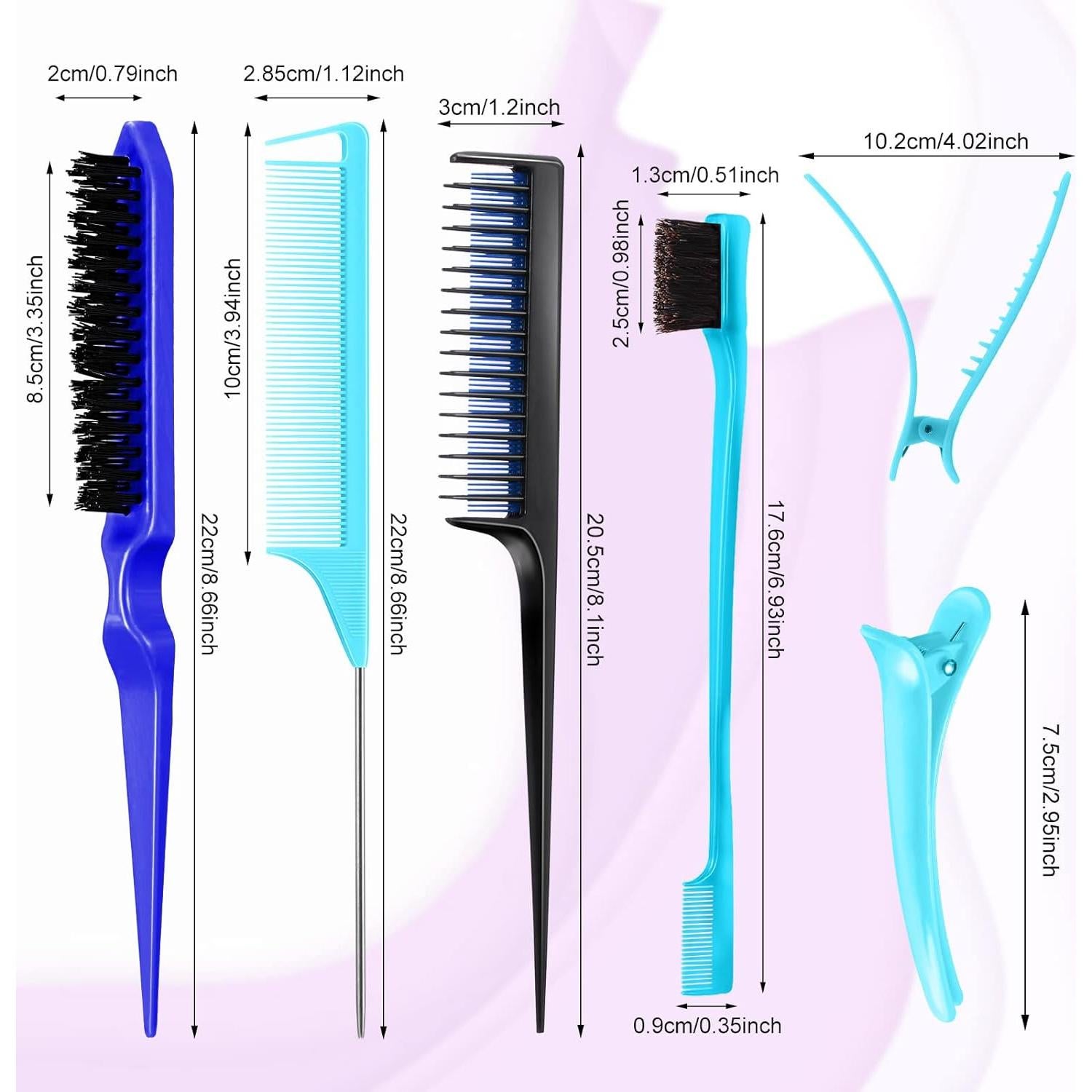 Juego de Estilizado de Cabello 8 Piezas Zopeal - Peines y Clips