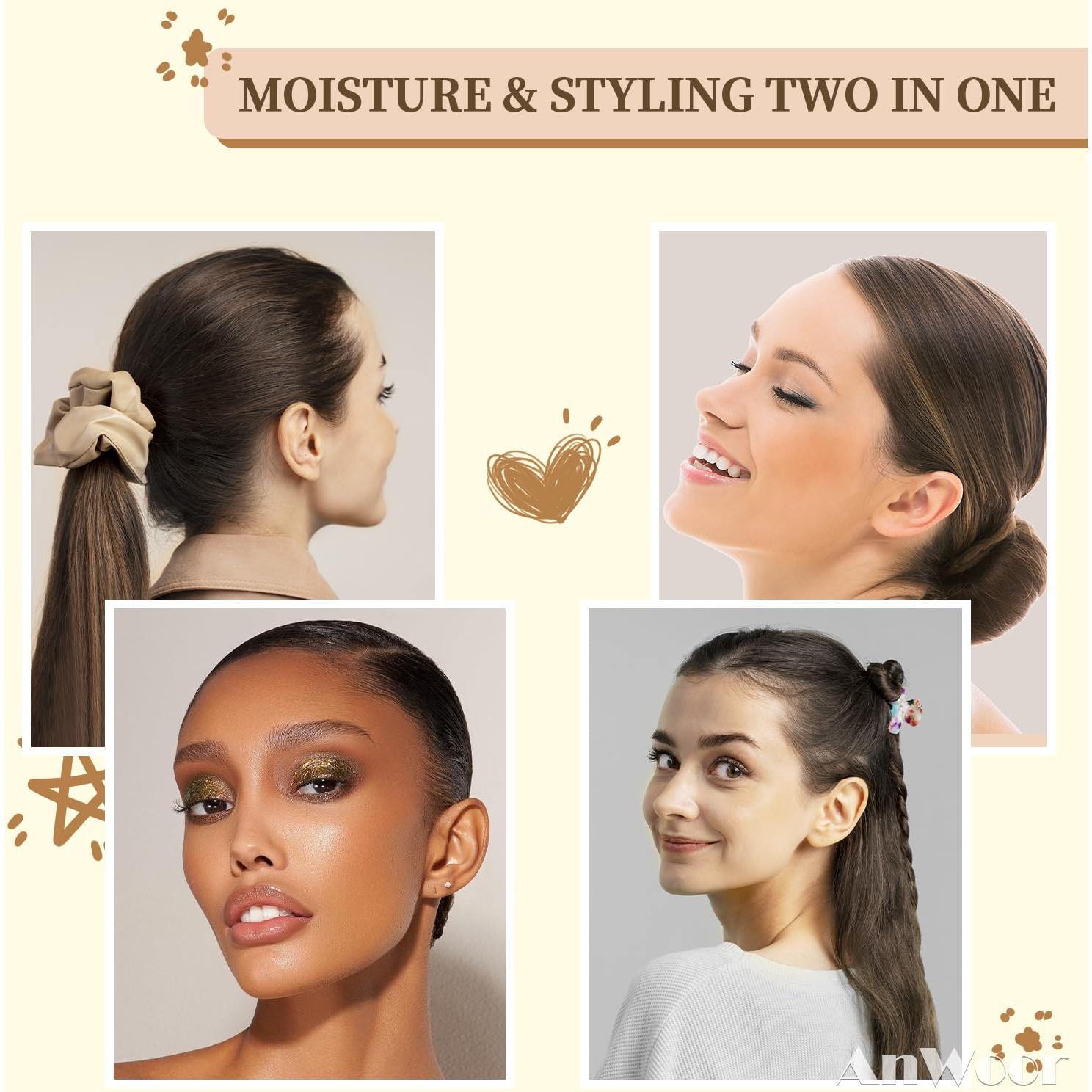 Barra de Cera para Cabello AnWoor + Cepillo Suave 3 en 1