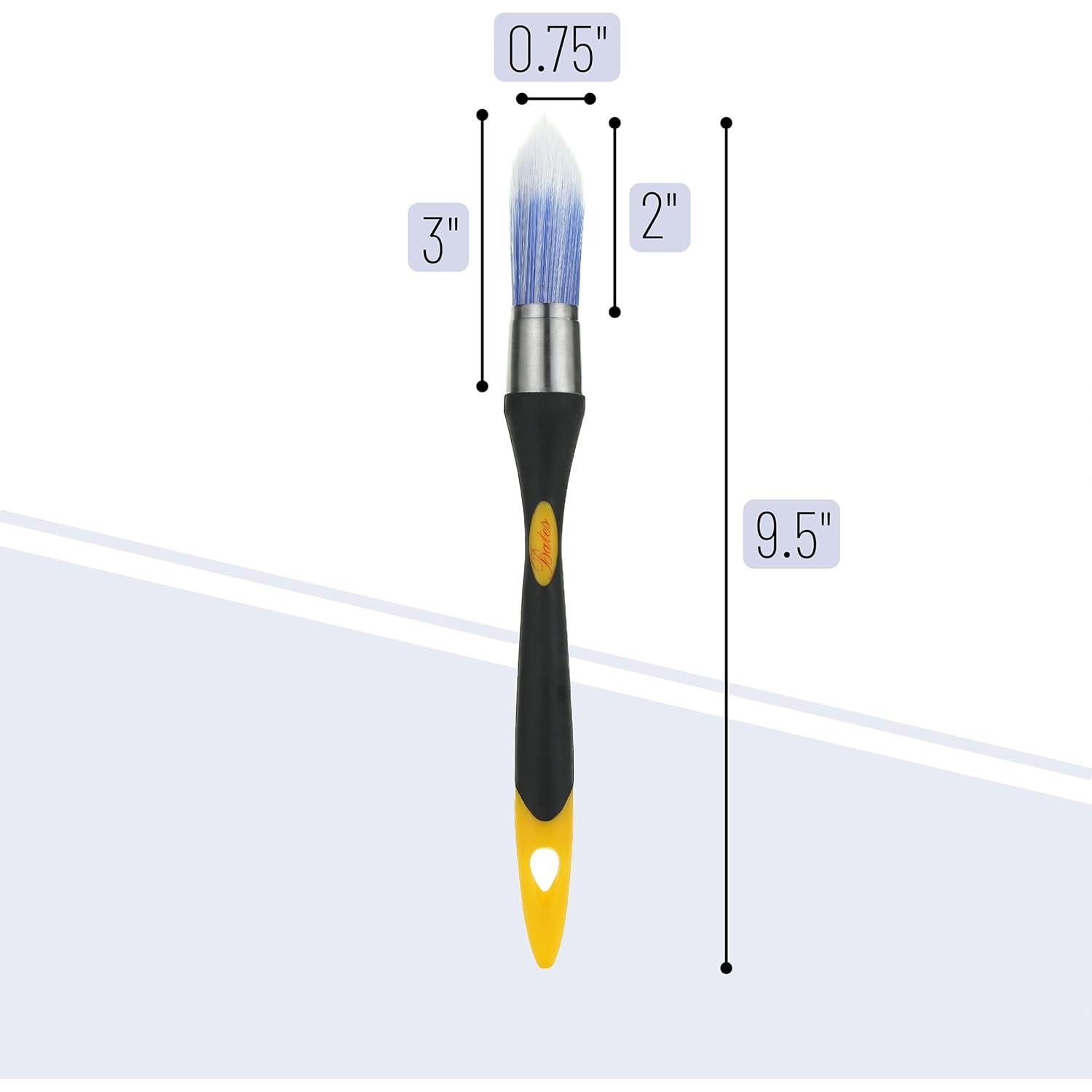 Brocha de Recorte Bates 1.9 cm Amarillo-Negro Profesional