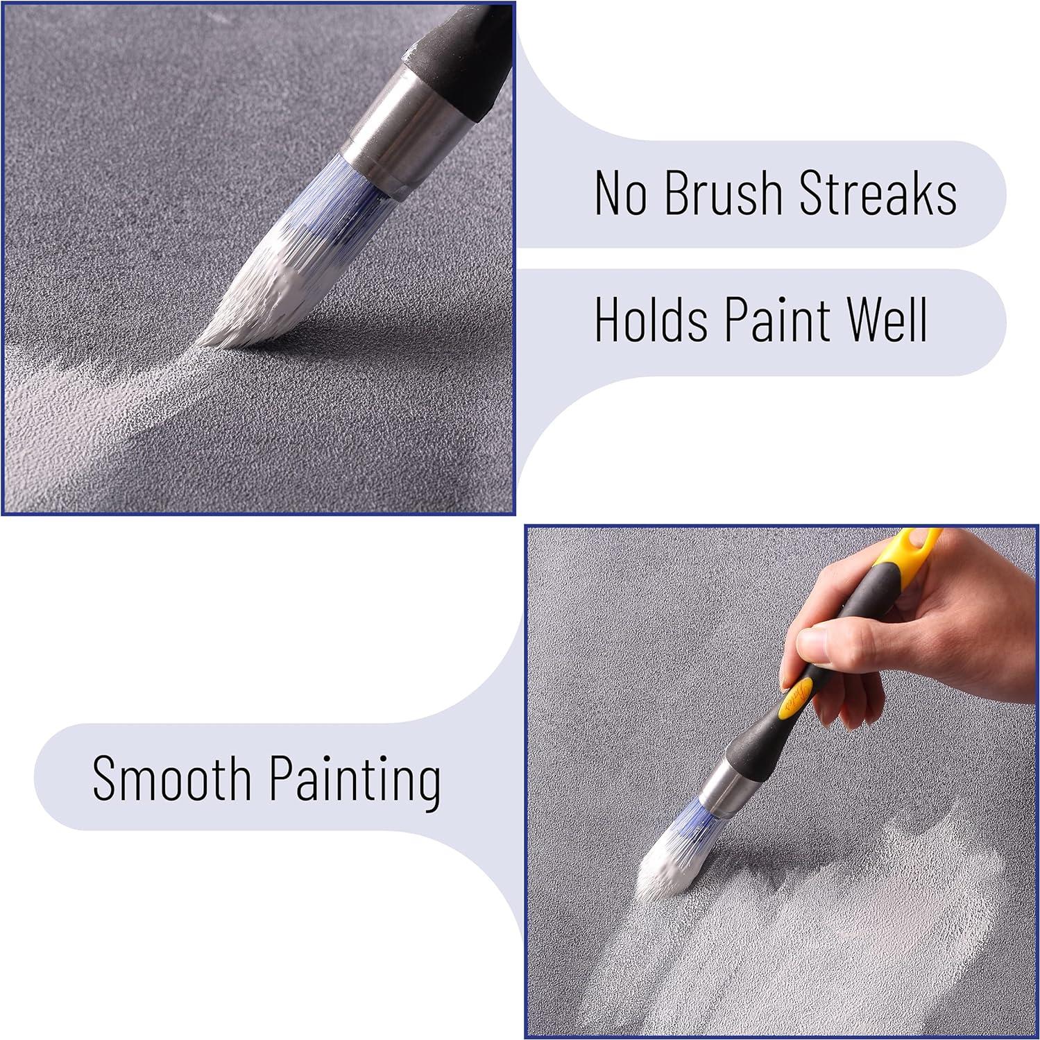 Brocha de Recorte Bates 1.9 cm Amarillo-Negro Profesional