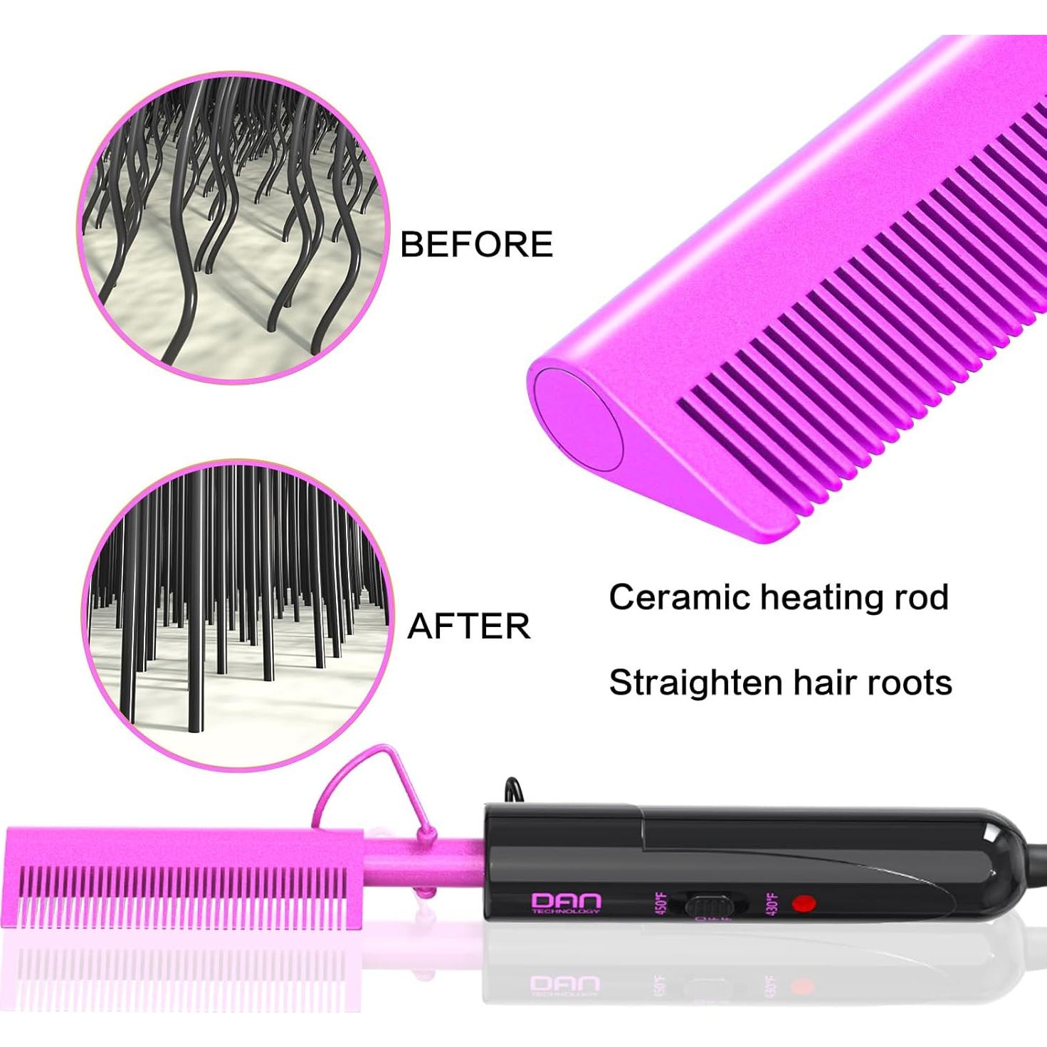 Kit de Estilizado de Cabello DAN Technology - Peina Caliente y Cepillos