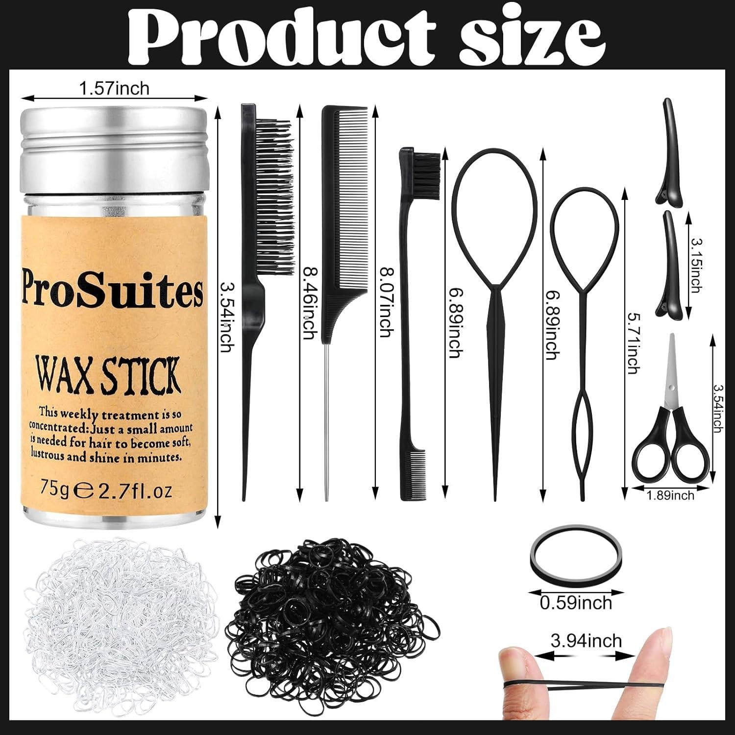 Juego de Cepillos para el Cabello Slick Back con Cera y Accesorios