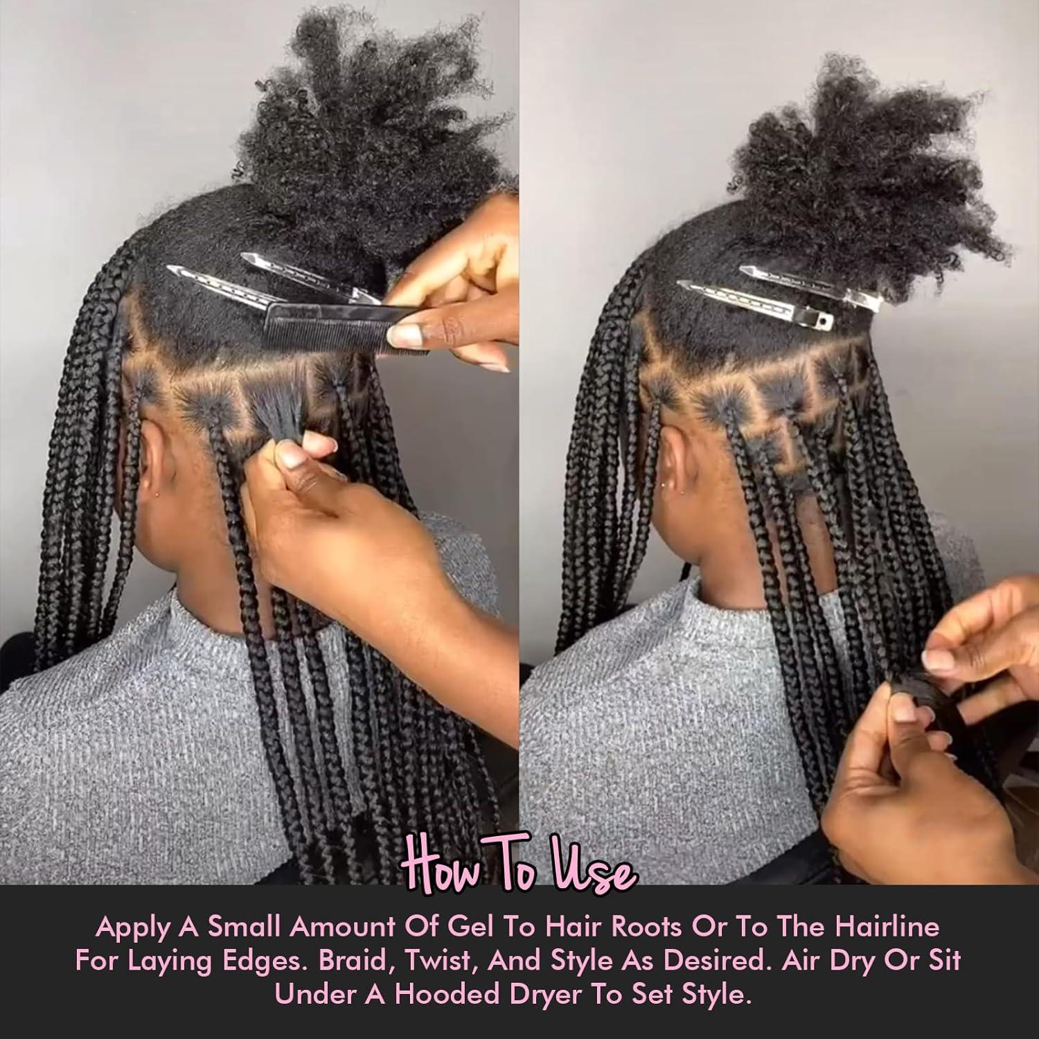 Gel de Control de Bordes Dolahair 180g Fijación Firme Sin Escamas