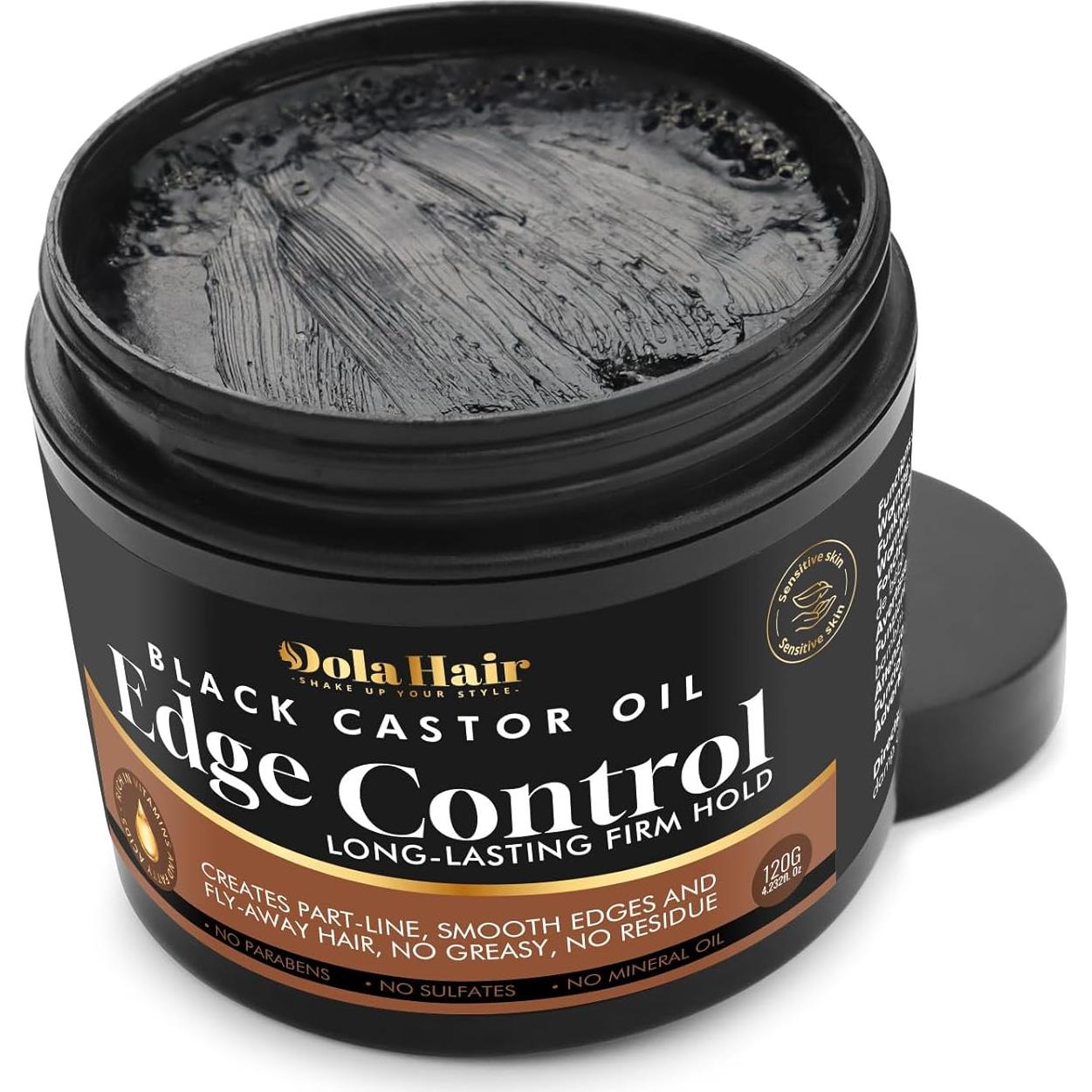 Gel de Control de Bordes Dolahair 180g Fijación Firme Sin Escamas