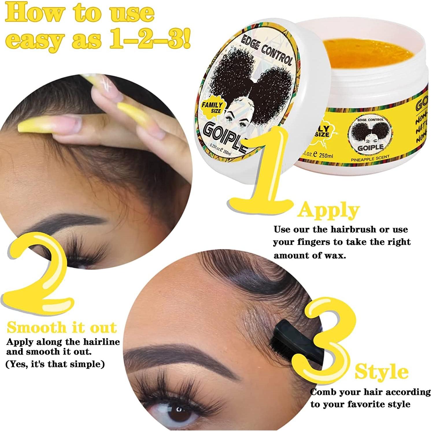 Cera de Control de Bordes Goiple 250ml para Mujeres - Fijación Extrema