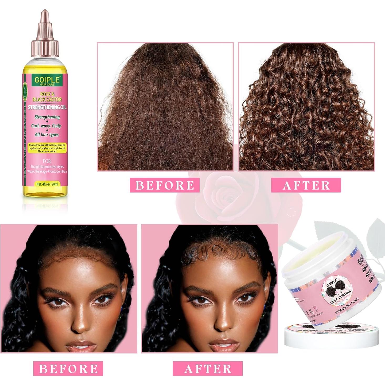 Kit de Estilizado Goiple 7pcs: Cera de Control de Bordes y Aceite