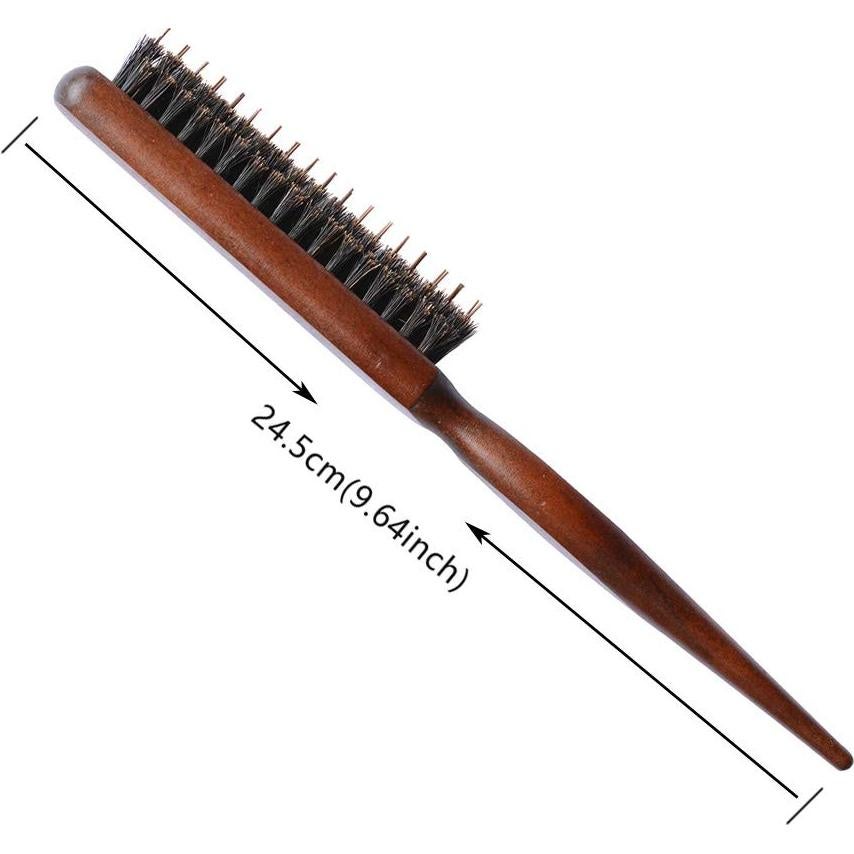 Cepillo de Cerda de Jabalí y Madera para Peinar Cabello 24.5 cm