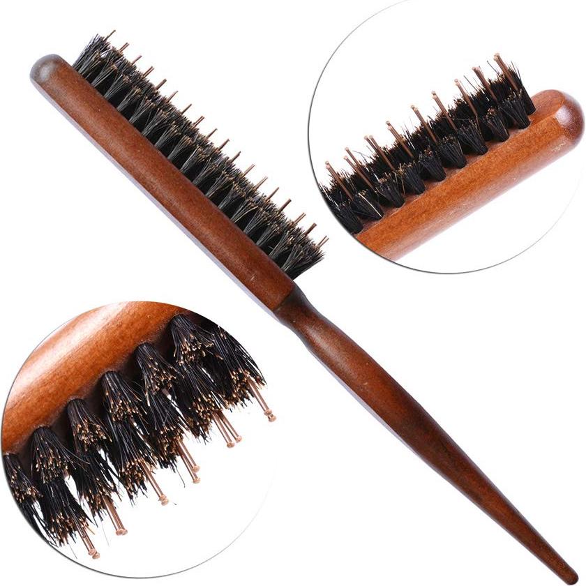 Cepillo de Cerda de Jabalí y Madera para Peinar Cabello 24.5 cm