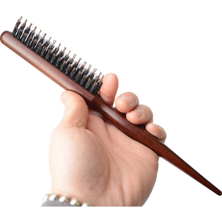 Cepillo de Cerda de Jabalí y Madera para Peinar Cabello 24.5 cm