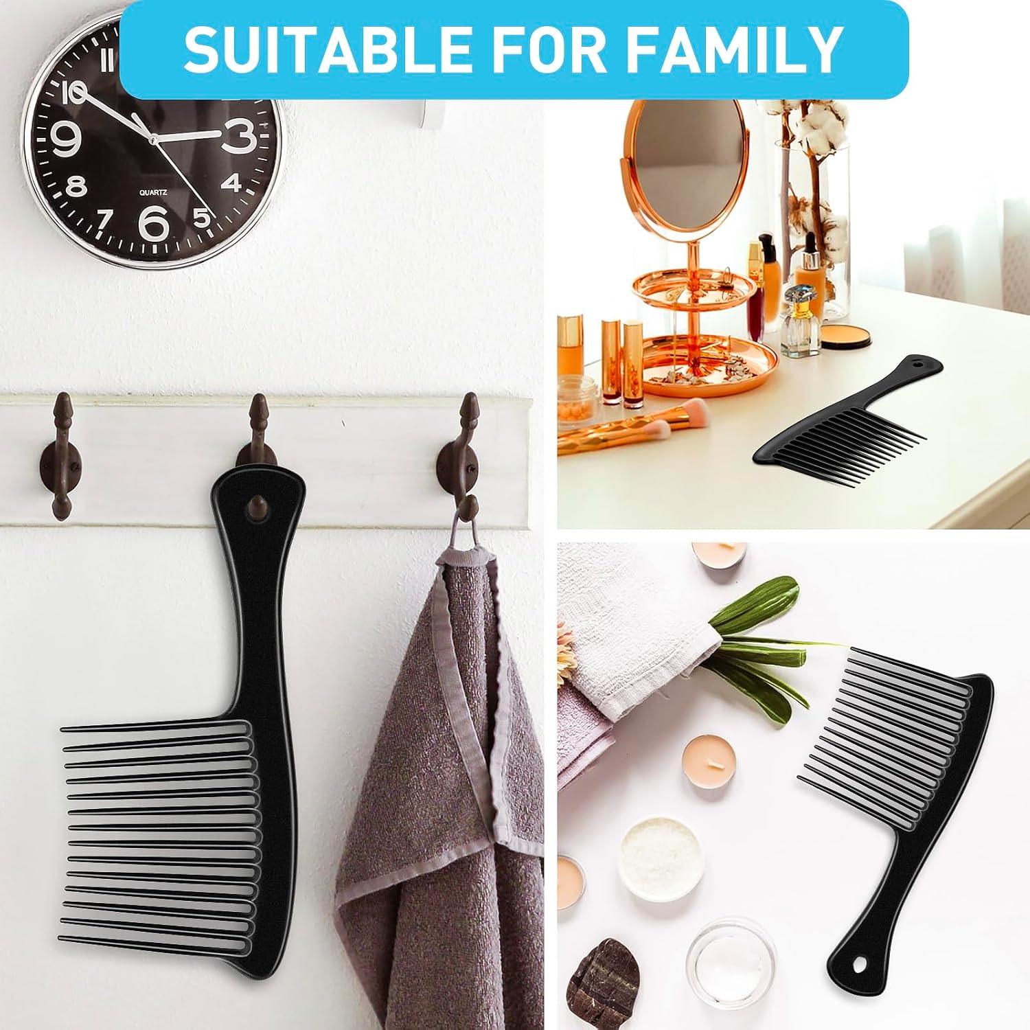 Peine de Dientes Anchos HDAJY para Cabello Rizado y Lacio