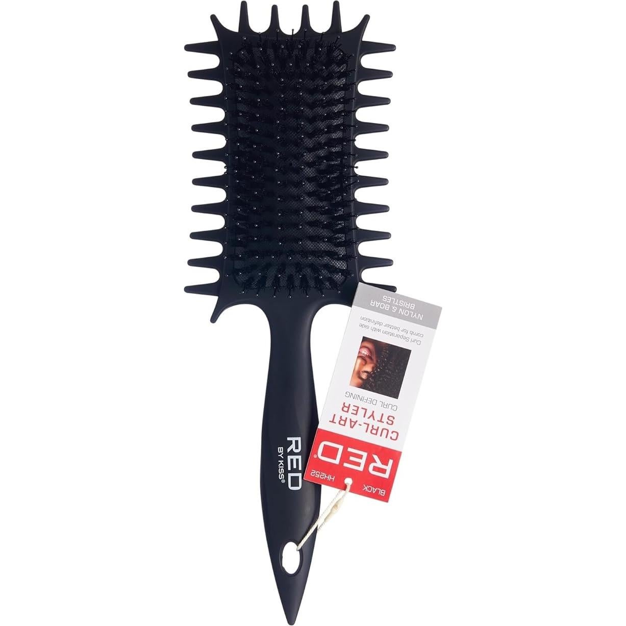 Red By Kiss Curl Art Styler - Cepillo Dual y Peine de Bordes