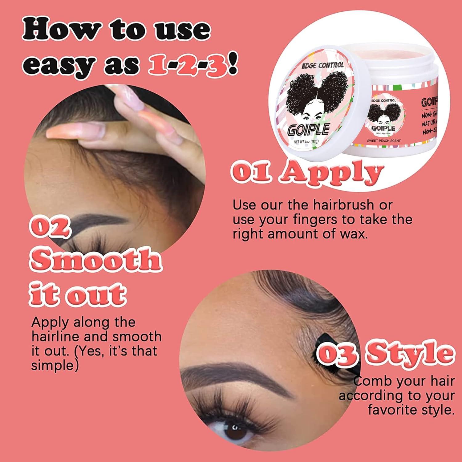 Cera Control de Bordes Goiple 150g + Accesorios para Cabello