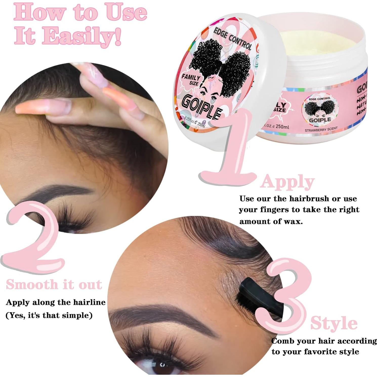 Cera de Control de Bordes Goiple 235 g Rosa - Gel Hidratante