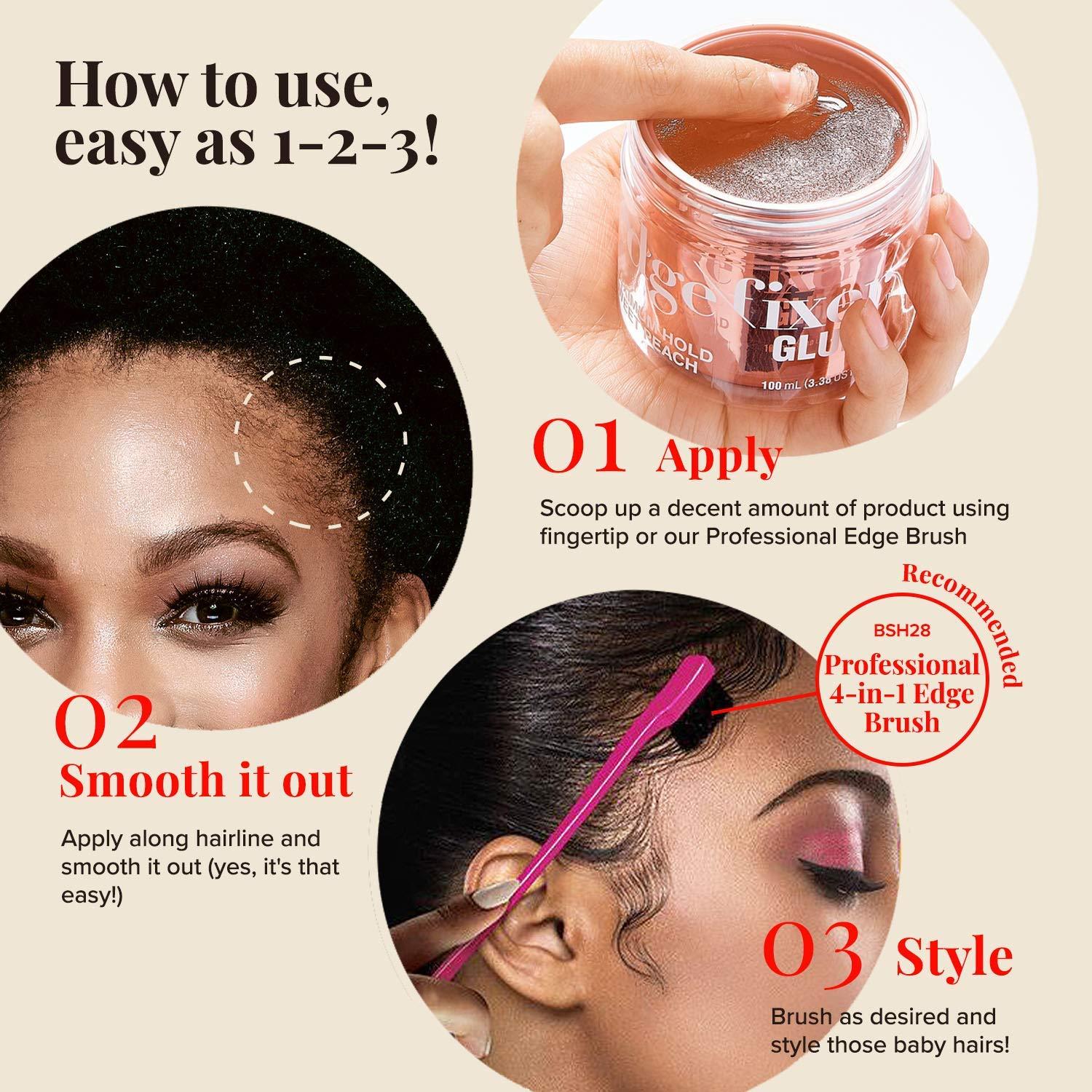 Fijador de Bordes KISS Colors & Care 100 ml Biotina Durazno