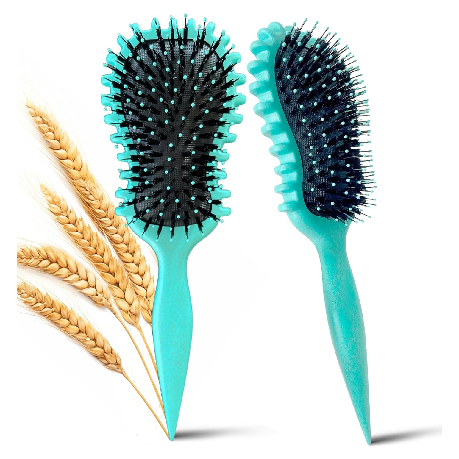 Cepillo Definidor Auralia para Cabello Rizado Verde 25.4cm