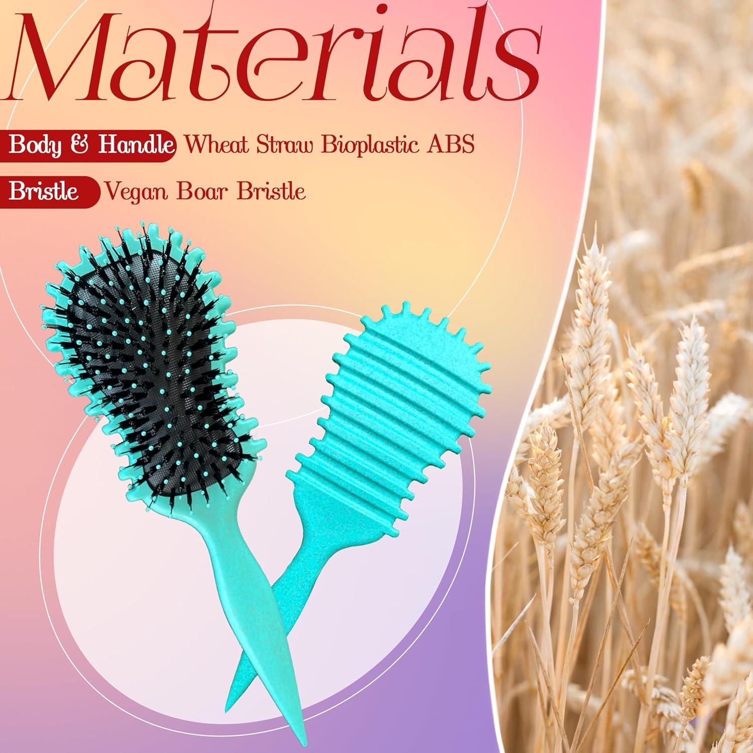 Cepillo Definidor Auralia para Cabello Rizado Verde 25.4cm