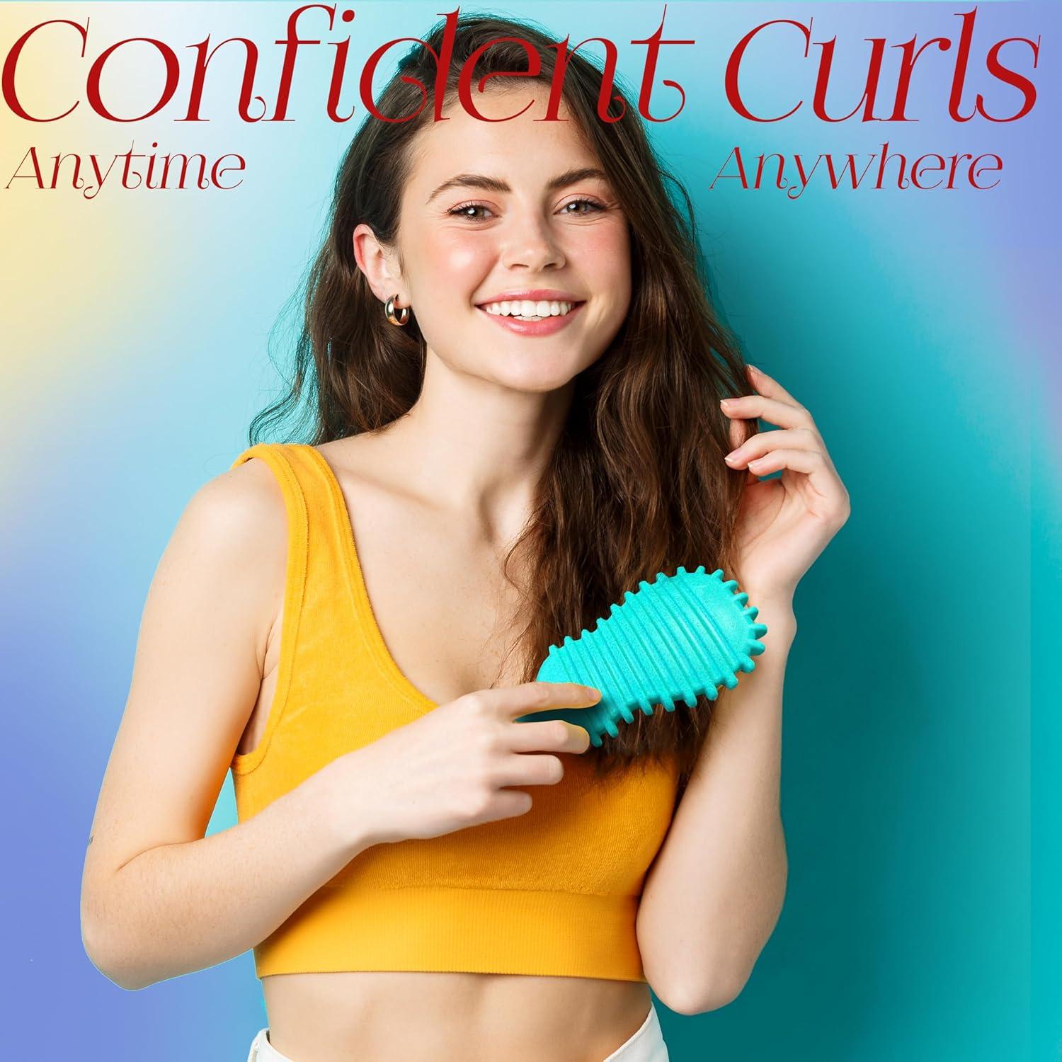 Cepillo Definidor Auralia para Cabello Rizado Verde 25.4cm