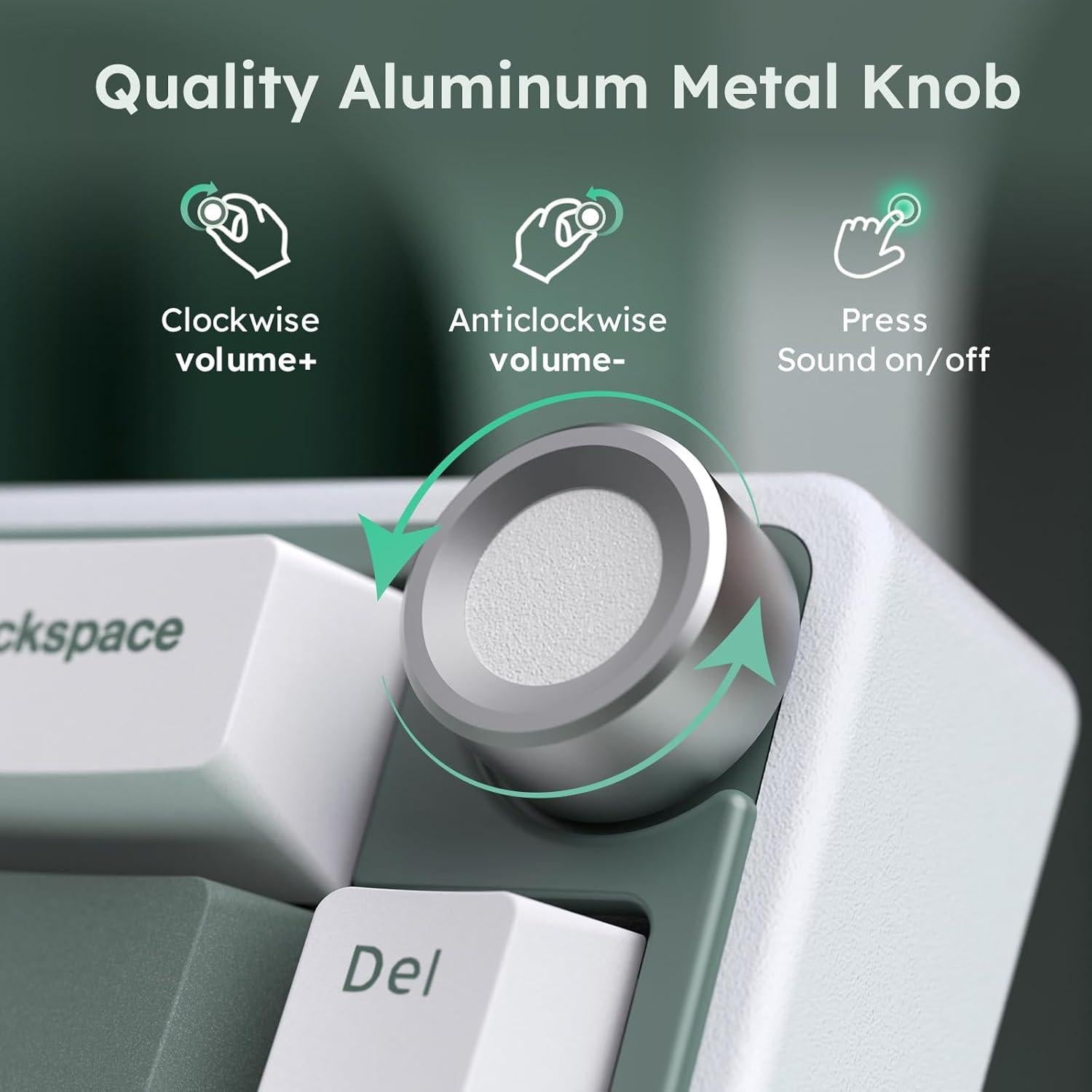 Teclado Mecánico RK Royal Kludge R65 Inalámbrico 60% Verde