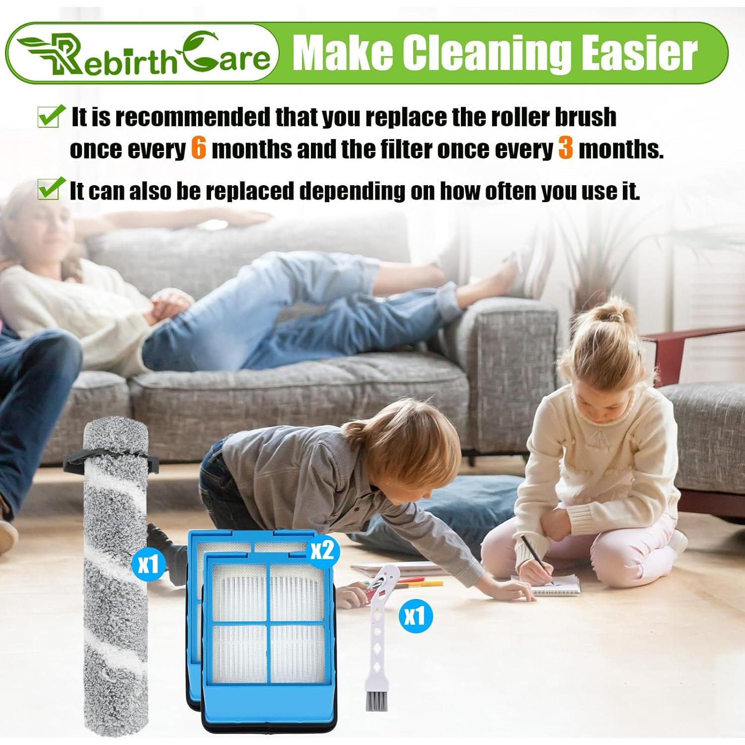 Rodillo y Filtro Repuesto Rebirthcare 3930F para Bissell CrossWave