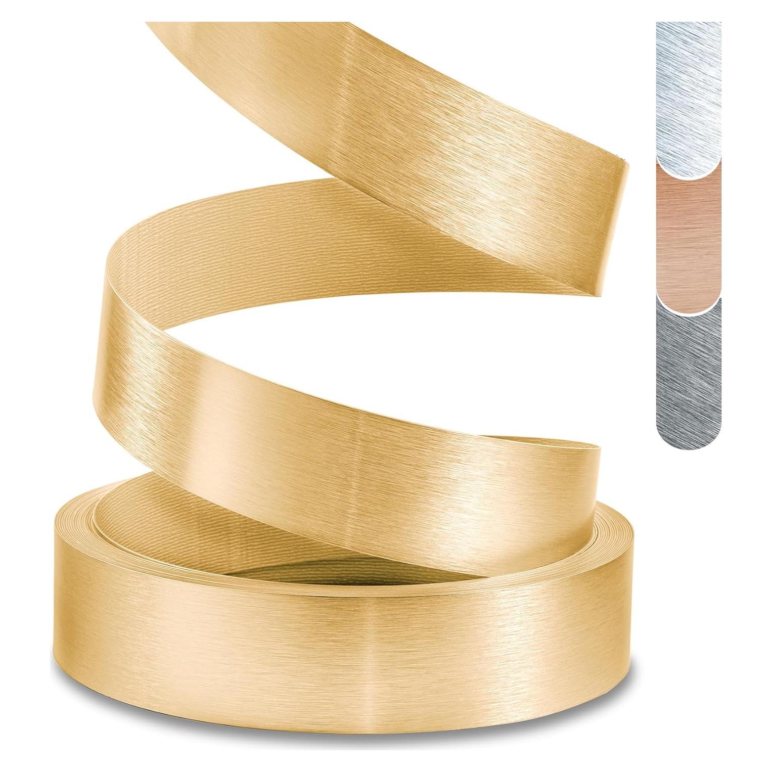 Banda de borde de PVC dorada ZYJT 3.81 cm x 7.62 m