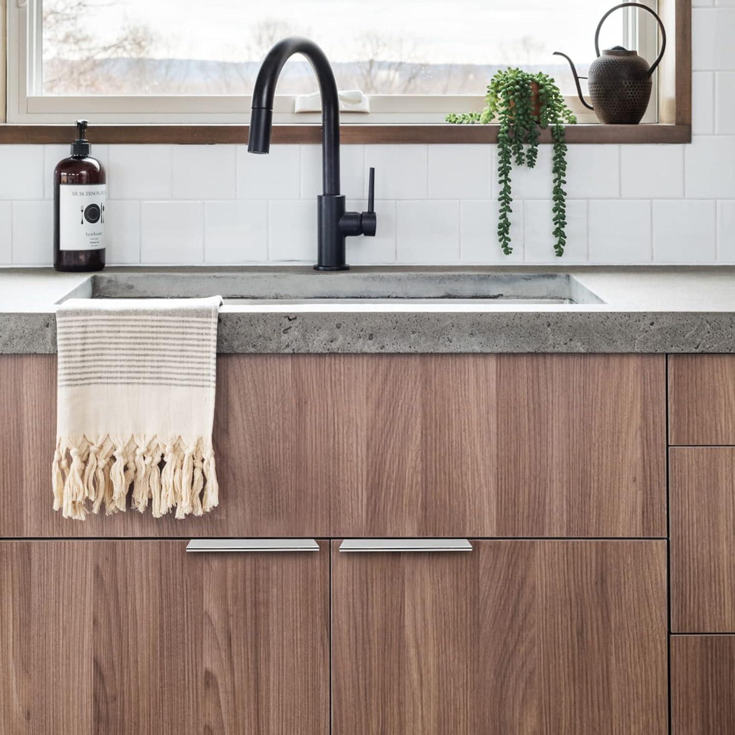 Tiradores de Gabinete Rergy 10 Unidades Níquel Cepillado 76mm