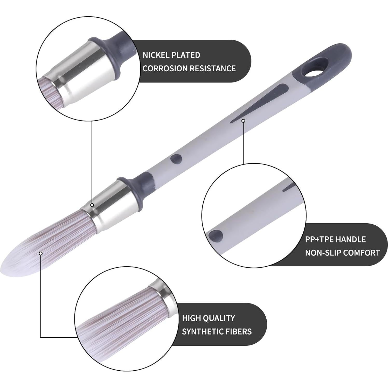 Brochas de Pintura de Bordes Wesquer 4pack 1.14-2.03 cm