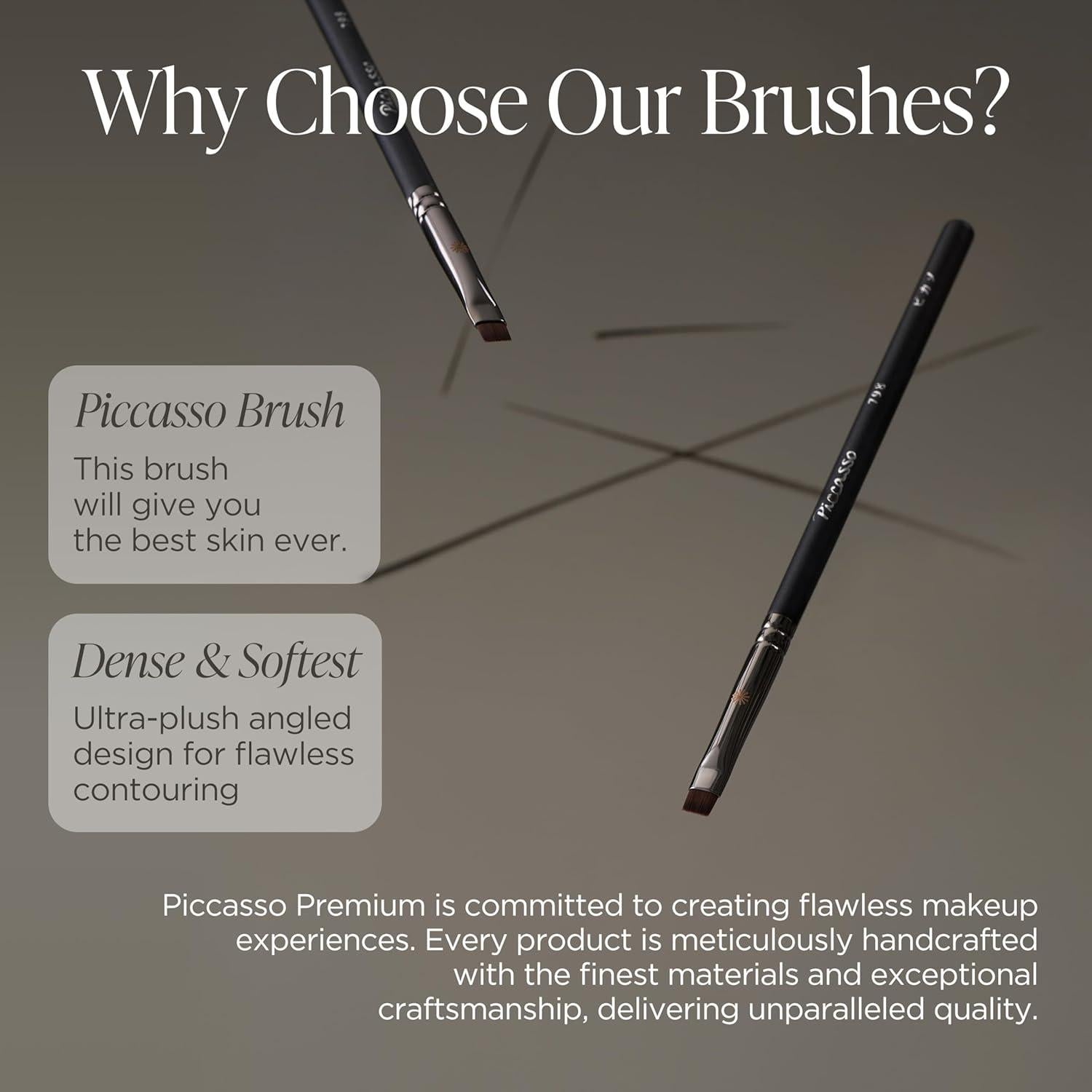 Pincel de Delineador Angulado Piccasso 799 - Precisión para Ojos