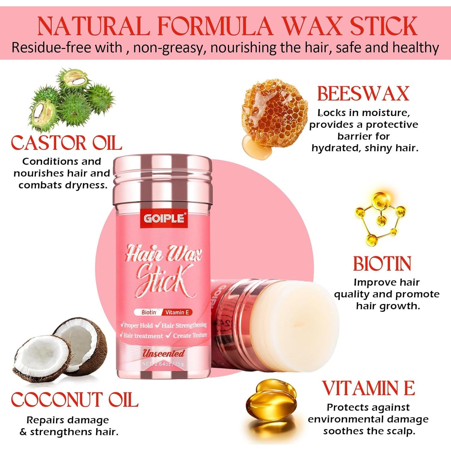 Set de Barra de Cera para Cabello Goiple 75g + Cepillos 4pcs