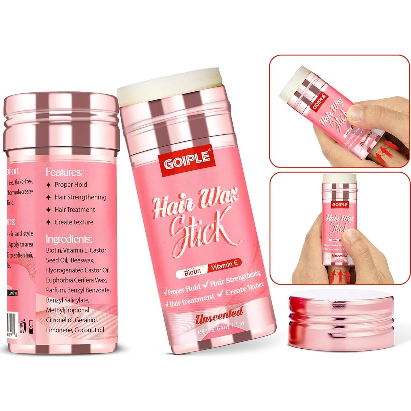 Set de Barra de Cera para Cabello Goiple 75g + Cepillos 4pcs