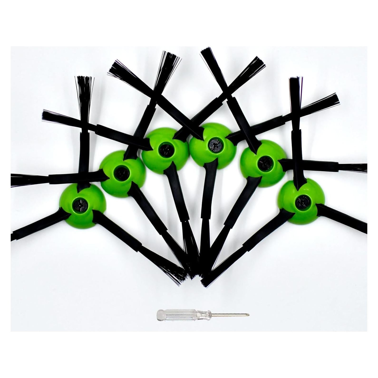 Cepillos Laterales Negros Yojolee para iRobot Roomba - 6 Piezas