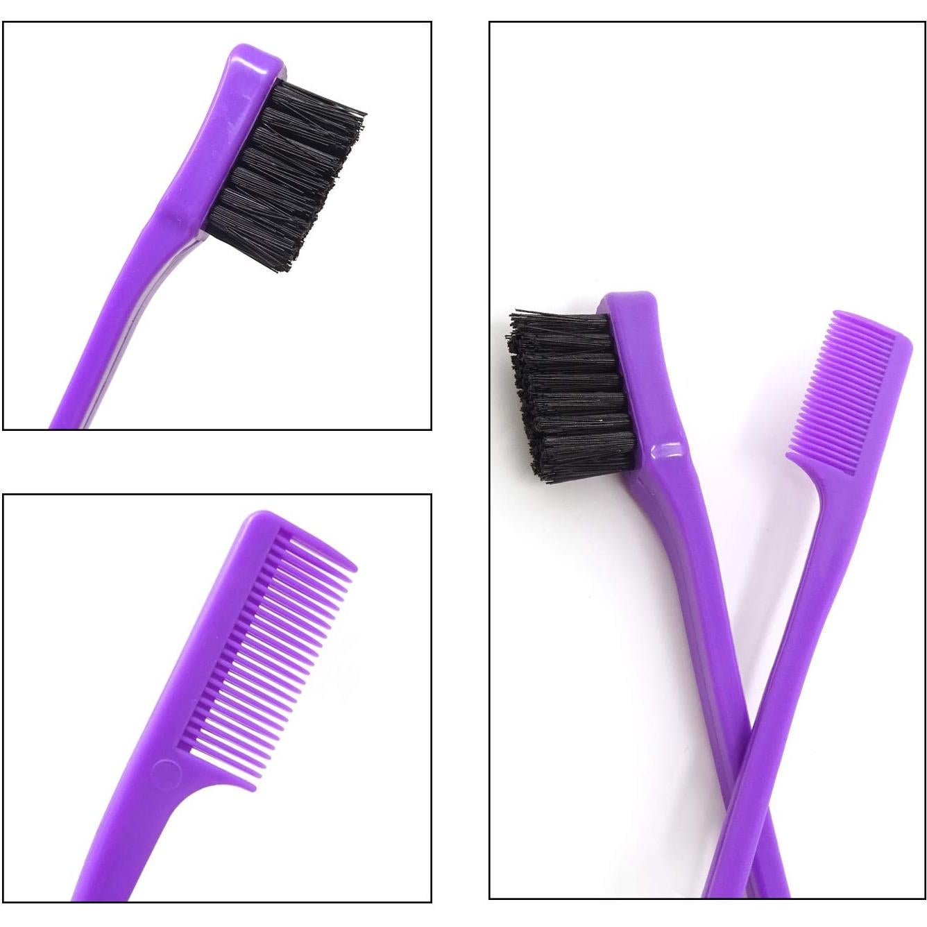 5 Cepillos de Bordes Doble Cara Honbay 17.8cm Púrpura