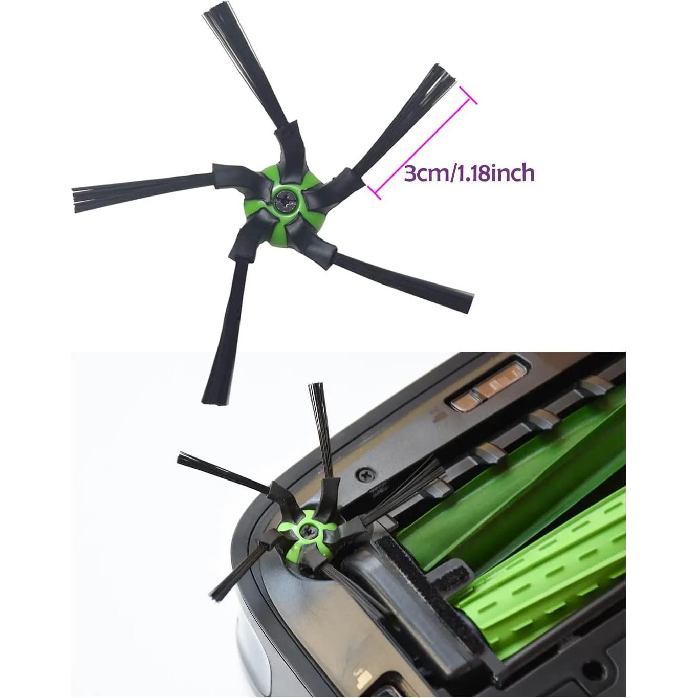 Paquete de 6 Cepillos Laterales PELLYDA para iRobot Roomba S9