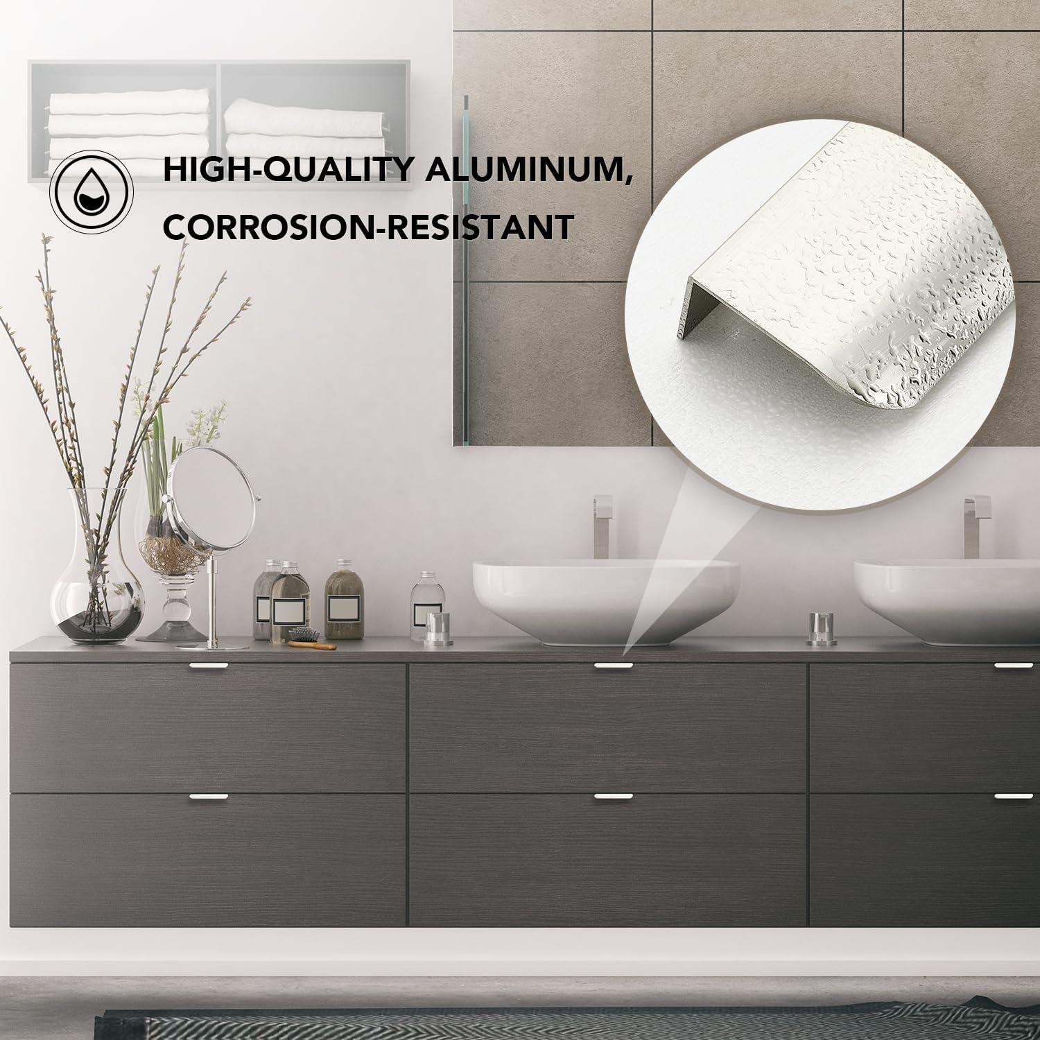 Tiradores de Gabinete Ravinte 6 Pack 102mm Acero Cepillado