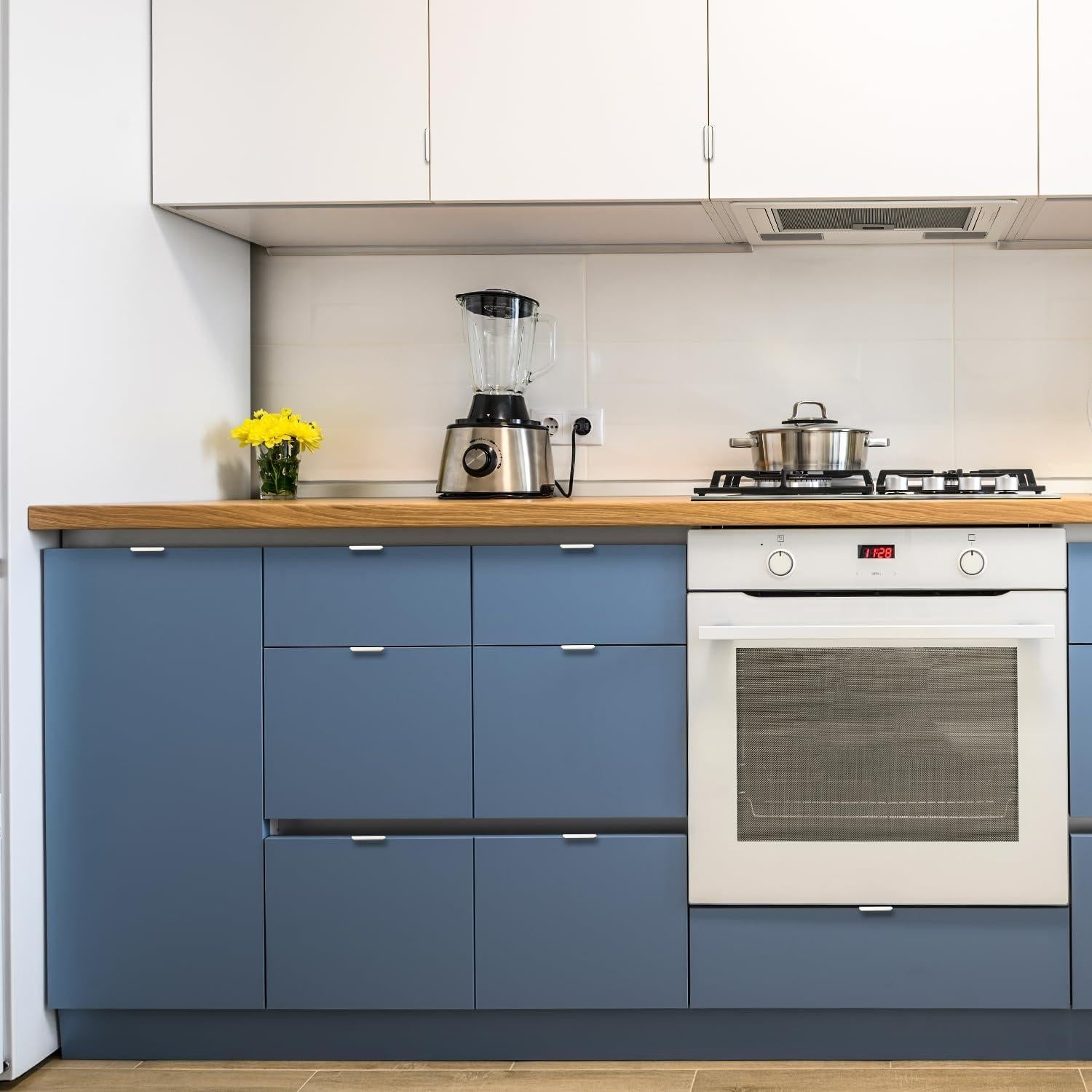 Tiradores de Gabinete Ravinte 6 Pack 102mm Acero Cepillado