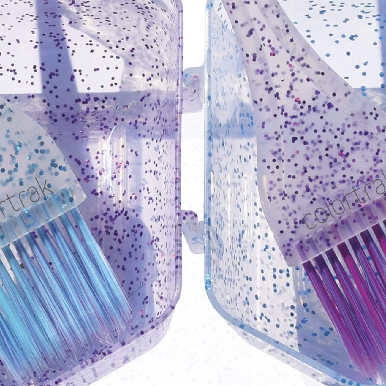 Set de 3 Pinceles Colortrak Mini Glitter y Cuencos Antideslizantes