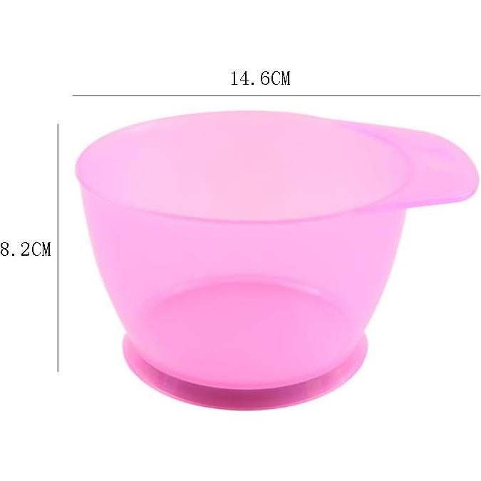 4 Tazones para Color de Cabello Lasenersm Rosa Transparente