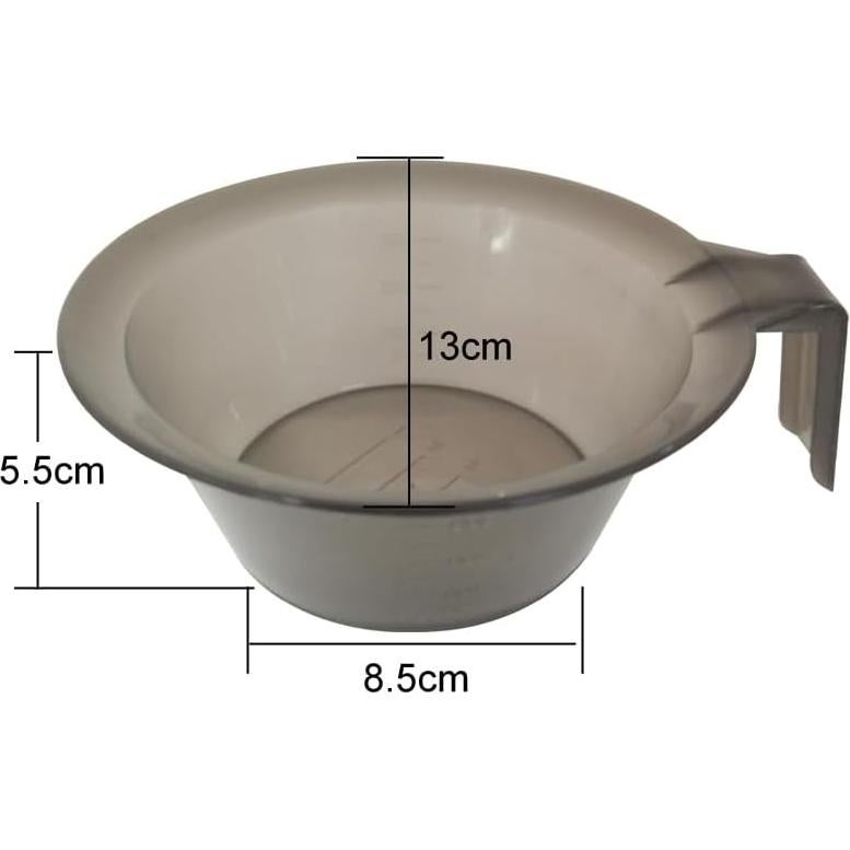 Tazones Mezcladores de Color de Cabello Lasenersm 2 Piezas Gris