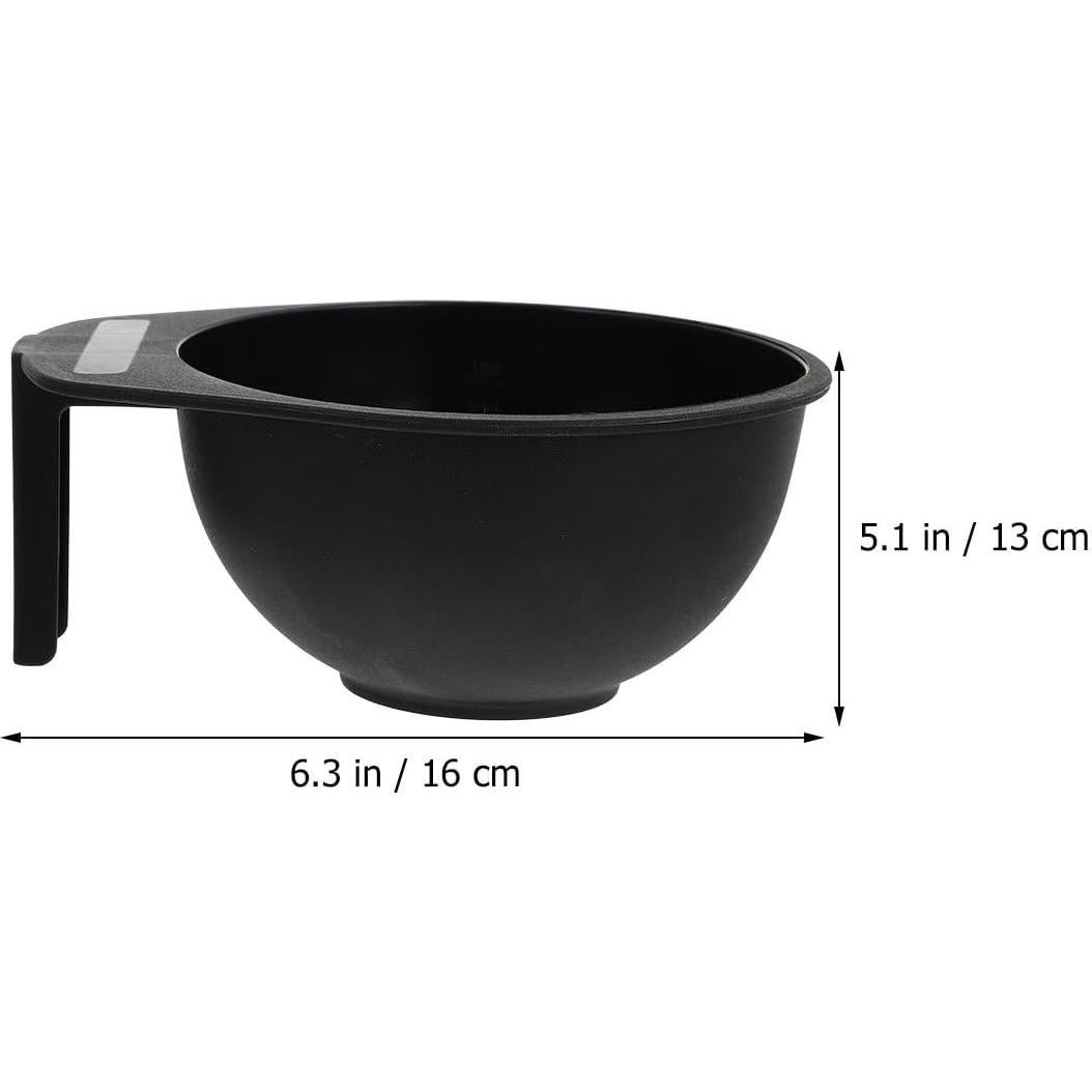 Juego de 4 Tazones para Teñir Cabello Lurrose - Plástico Negro