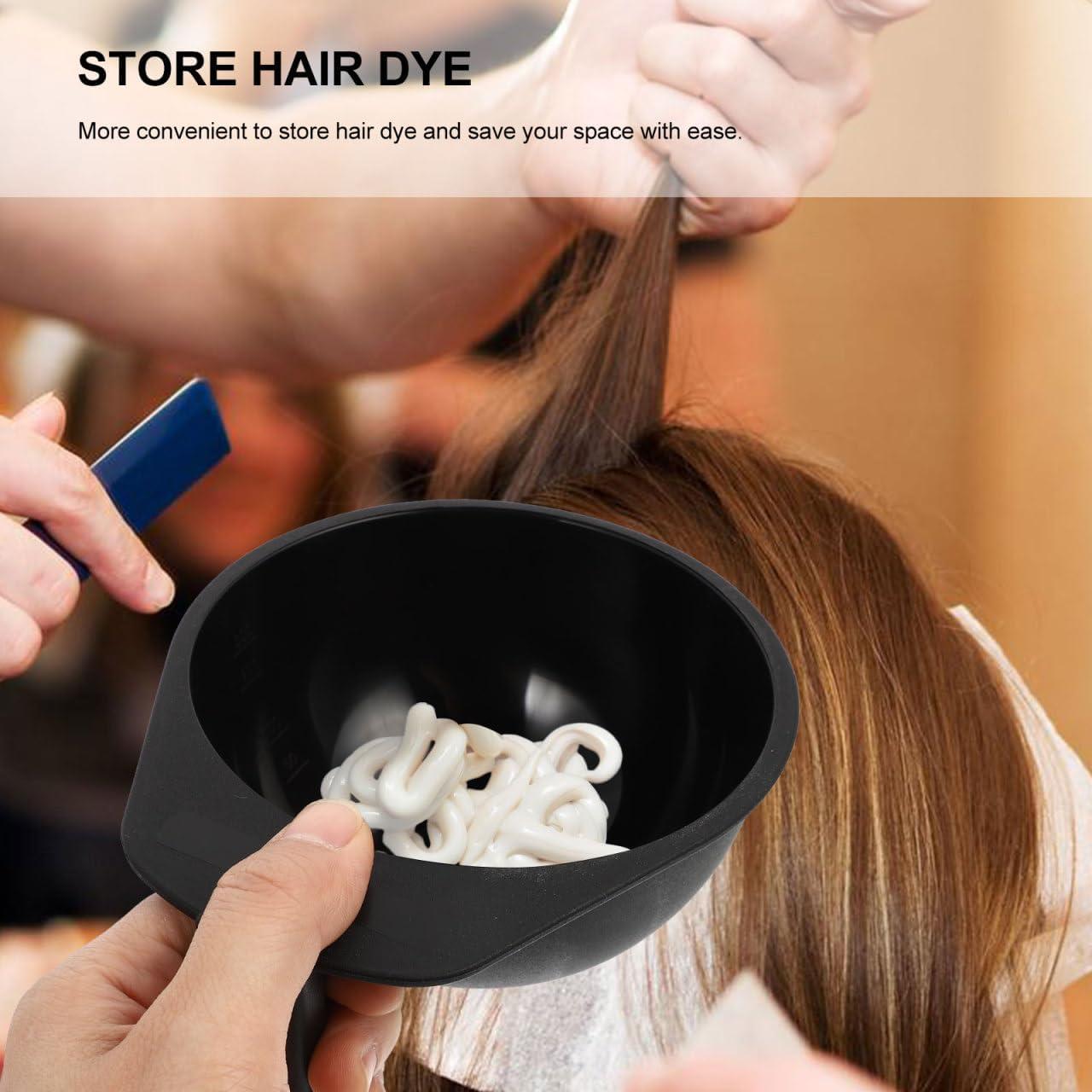 Juego de 4 Tazones para Teñir Cabello Lurrose - Plástico Negro