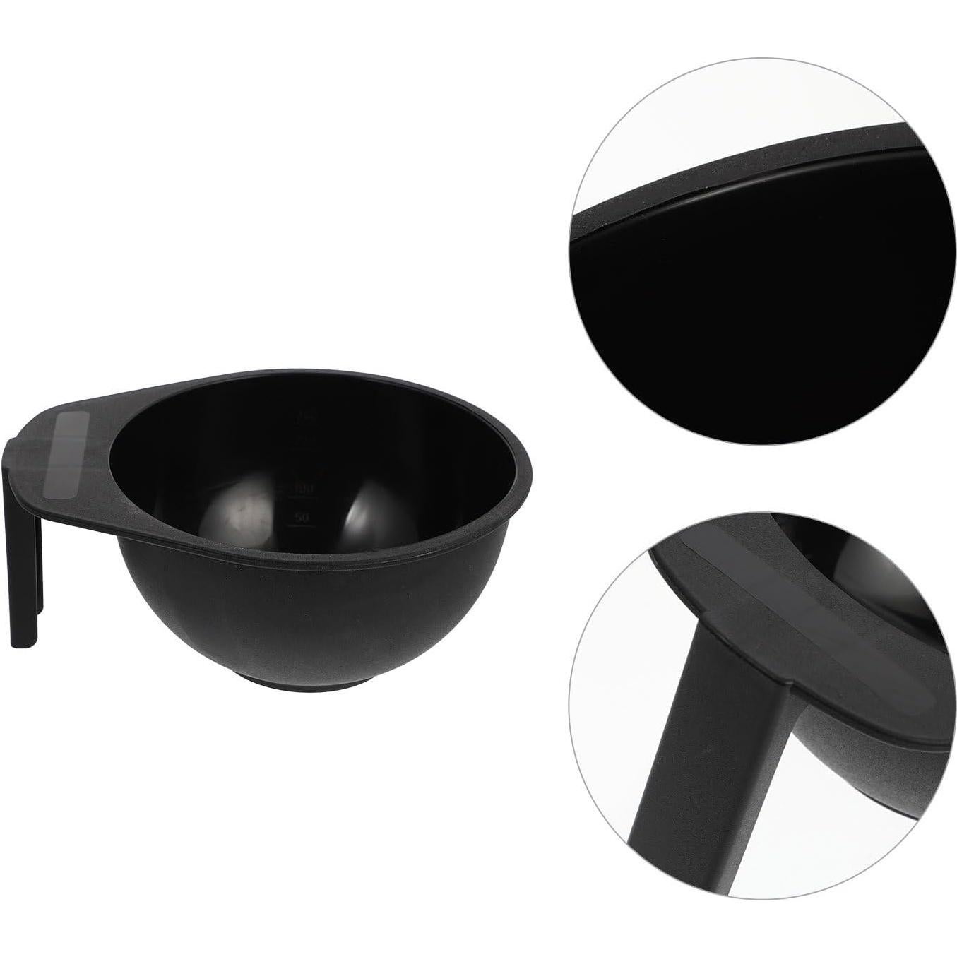 Juego de 4 Tazones para Teñir Cabello Lurrose - Plástico Negro