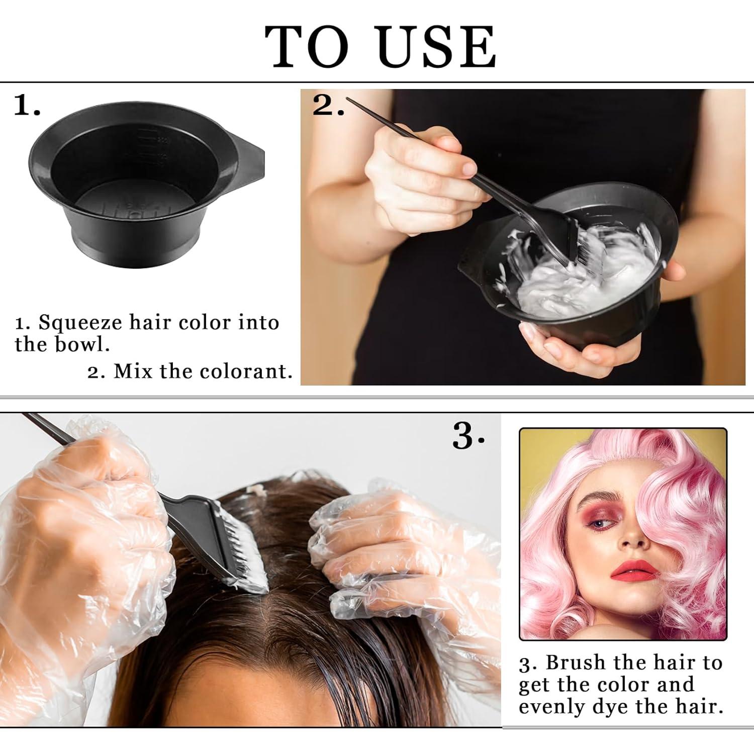 Kit de Coloración de Cabello JunKuJK 20 Piezas Reutilizable