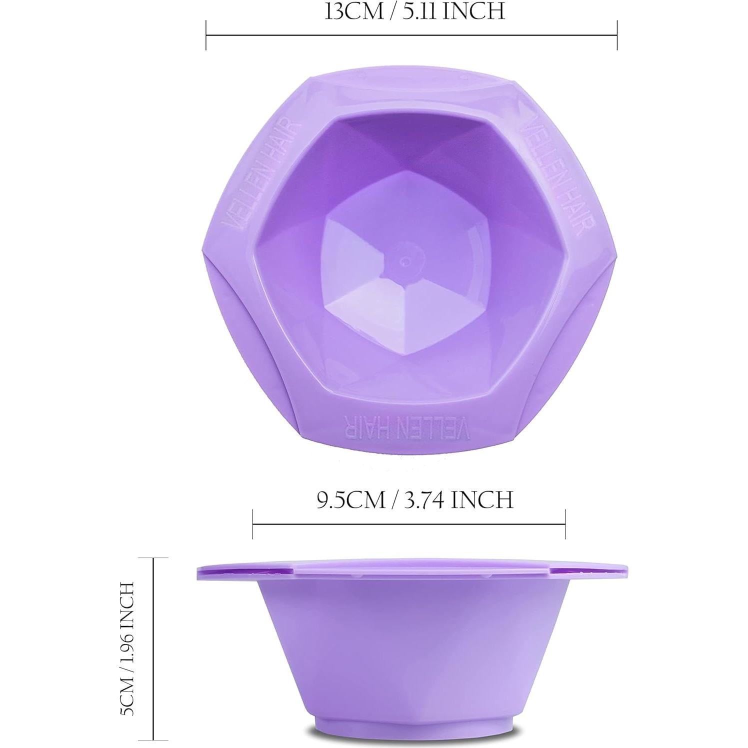 Tazones de Color Vellen Hair - Juego de 7 Pastel Antideslizantes