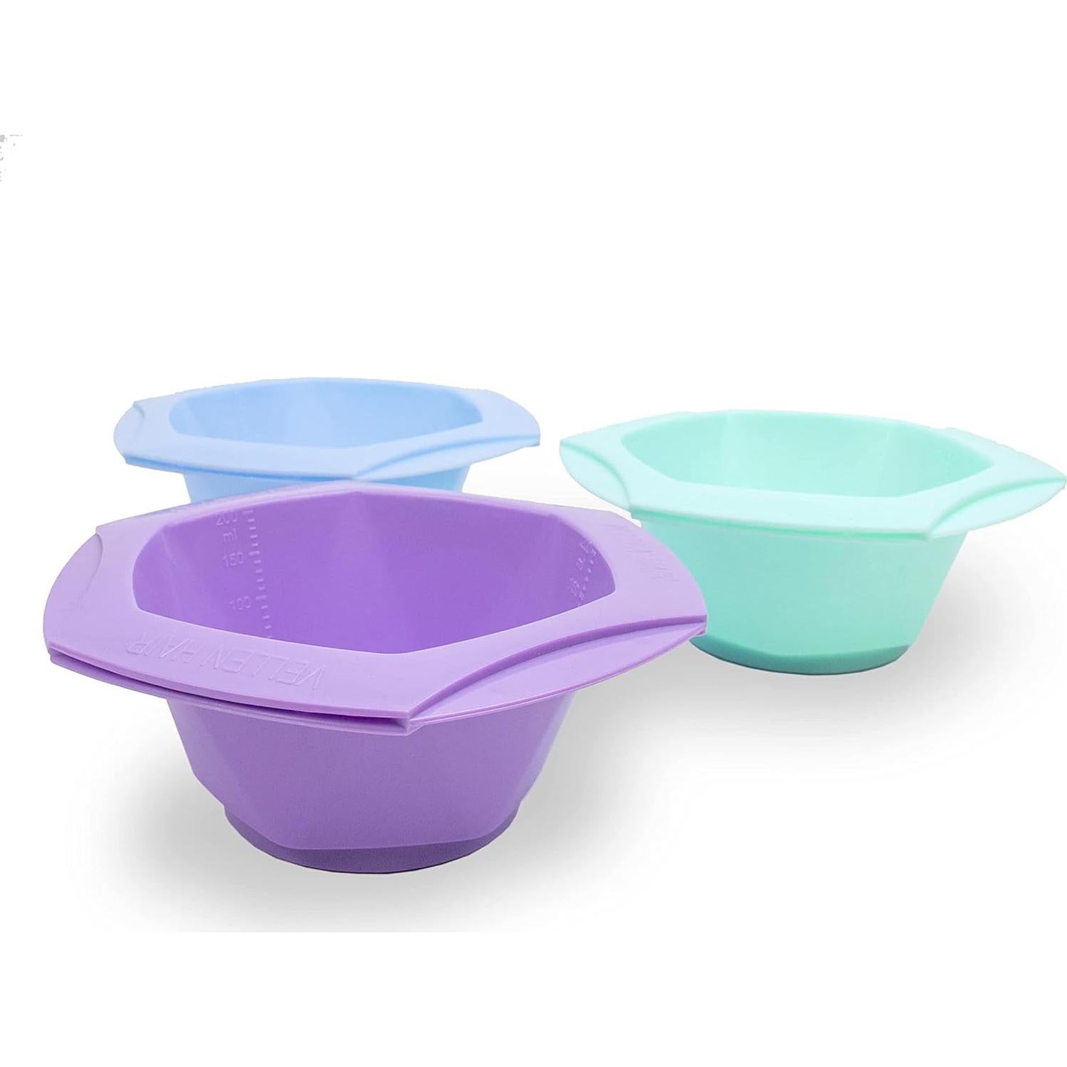 Tazones de Color Vellen Hair - Juego de 7 Pastel Antideslizantes