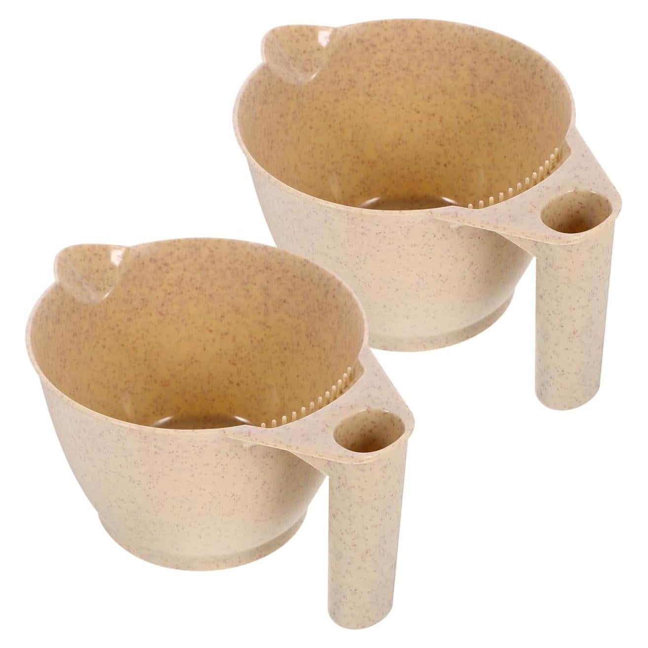 Cuencos de Mezcla para Tinte de Cabello MERRYHAPY 2 Pcs Antideslizantes