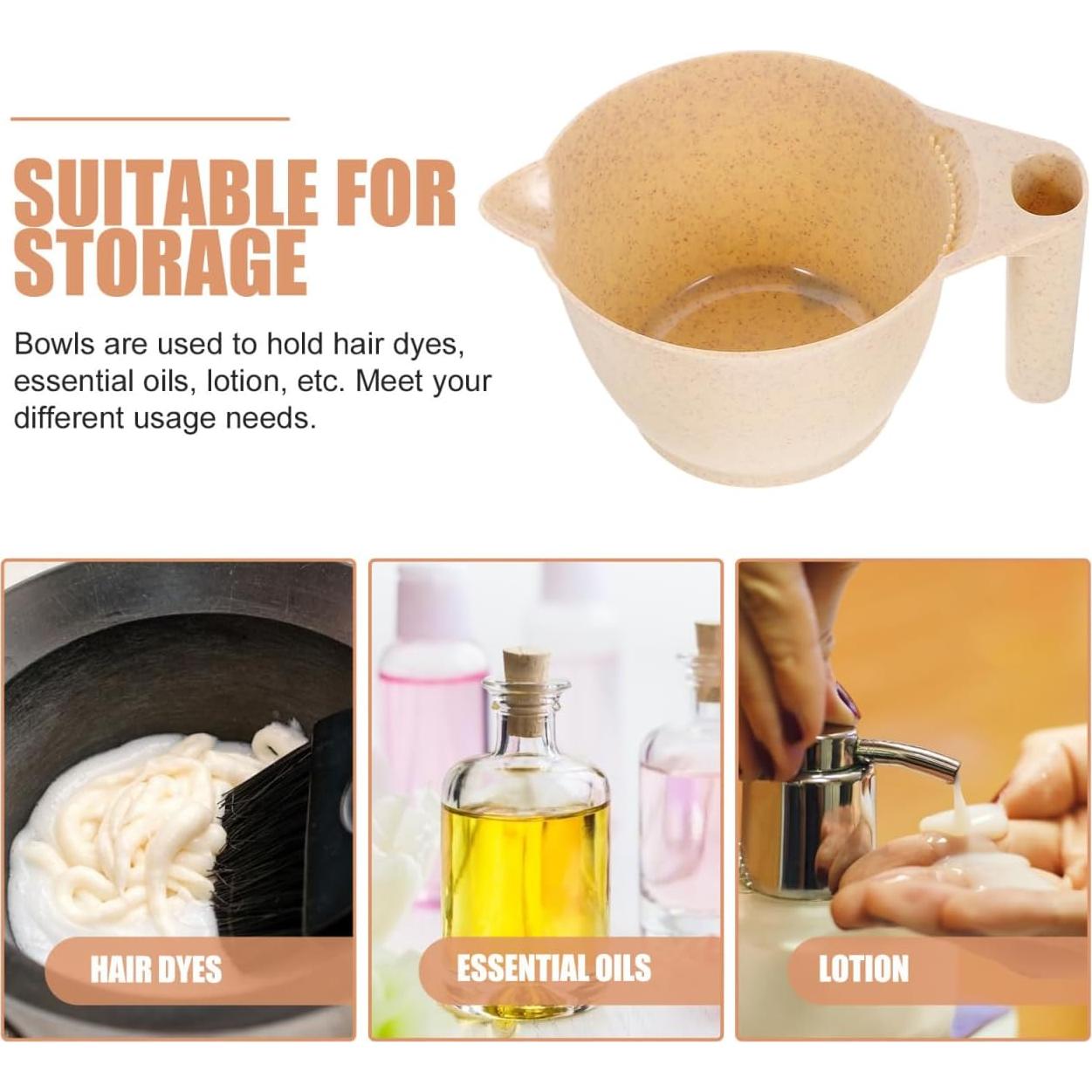 Cuencos de Mezcla para Tinte de Cabello MERRYHAPY 2 Pcs Antideslizantes