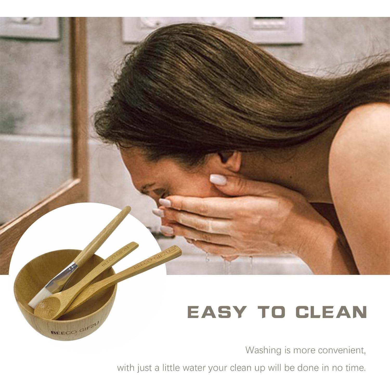 Juego de Cuencos de Bambú para Mascarillas 8 Piezas BEECO