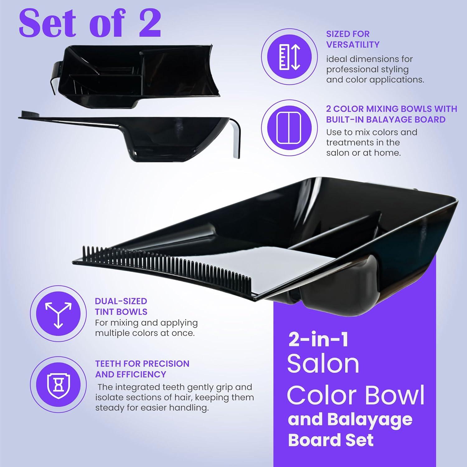 Set de 2 Tazones de Mezcla de Color con Tableros Balayage - Salon Supply Co