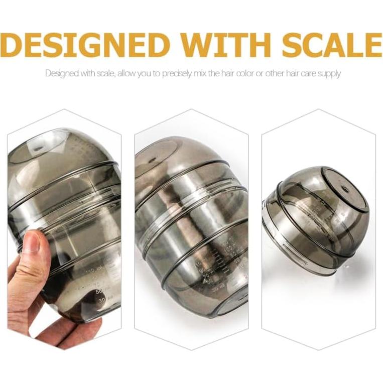 Kit de 3 Tazas de Mezcla para Tinte de Cabello LALAFINA